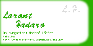 lorant hadaro business card