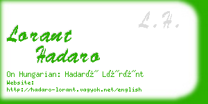 lorant hadaro business card
